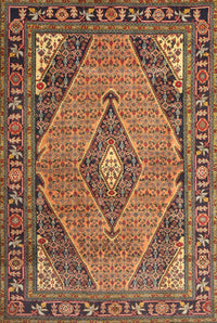 Machine Washable Traditional Peru Brown Rug, wshtr1172