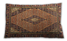 Traditional Classic Rectangular Peru Brown Lumbar Throw Pillow, 13 inch by 19 inch, lbtr1172