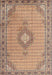 Traditional Sienna Brown Medallion Rug, tr1173