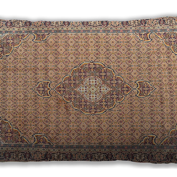 Traditional Classic Rectangular Sienna Brown Lumbar Throw Pillow, 13 inch by 19 inch, lbtr1173