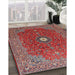 Traditional Pink Medallion Rug in Family Room, tr1174