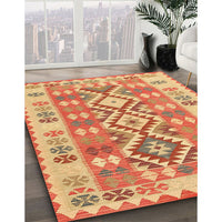 Traditional Orange Red Southwestern Rug, tr1175