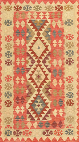 Machine Washable Traditional Orange Red Rug, wshtr1175