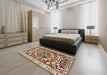 Machine Washable Traditional Chestnut Brown Rug in a Bedroom, wshtr1176