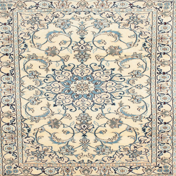 Square Traditional Vanilla Gold Medallion Rug, tr1177