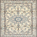 Square Traditional Sage Green Persian Rug, tr1179