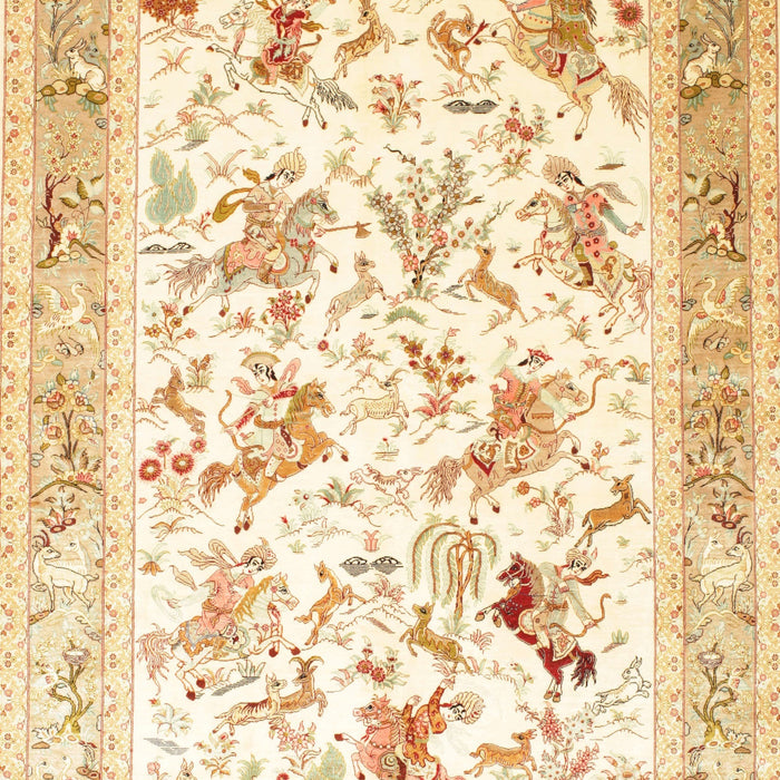 Traditional Golden Blonde Gold Animal Rug, tr117