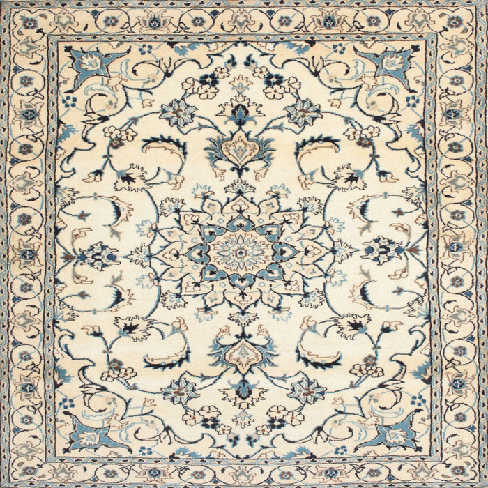 Square Traditional Vanilla Gold Persian Rug, tr1180