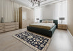 Machine Washable Traditional Gunmetal Green Rug in a Bedroom, wshtr1181