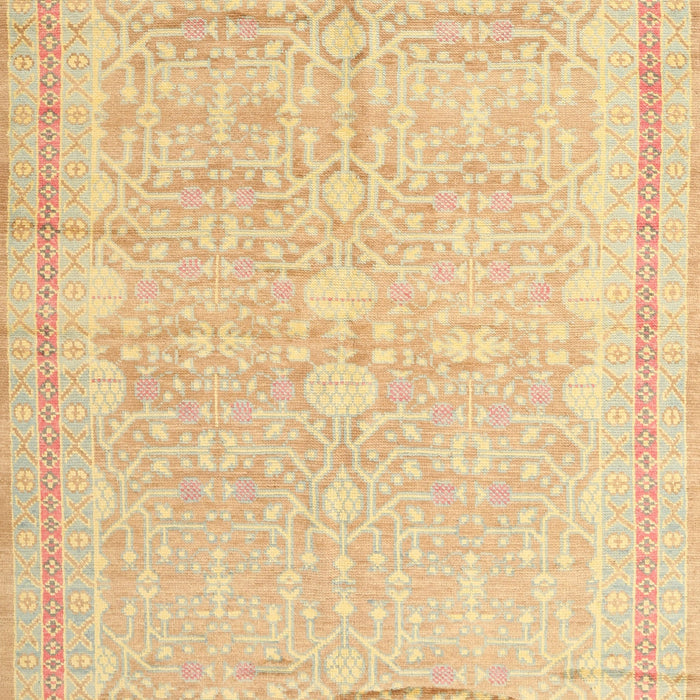 Traditional Mustard Yellow Persian Rug, tr1182