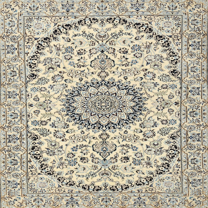 Square Traditional Army Brown Medallion Rug, tr1183