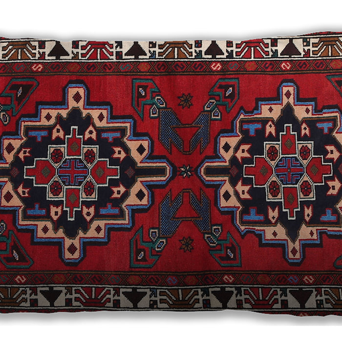 Traditional Classic Rectangular Red Lumbar Throw Pillow, 13 inch by 19 inch, lbtr1184