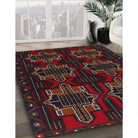 Traditional Dark Brown Persian Rug, tr1185