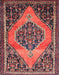 Traditional Orange Salmon Pink Medallion Rug, tr1189