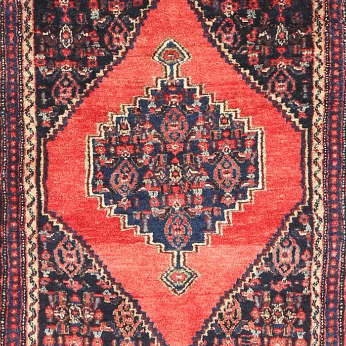 Traditional Orange Salmon Pink Medallion Rug, tr1189