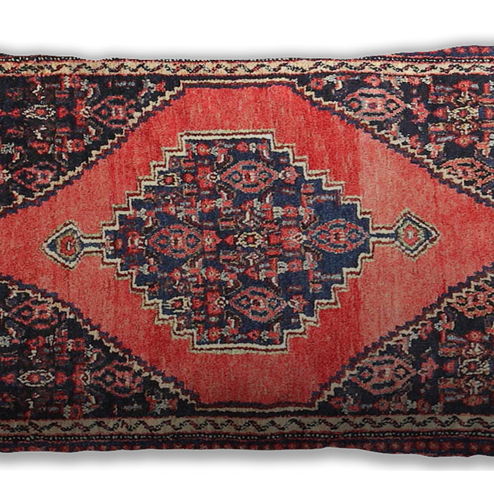 Traditional Classic Rectangular Orange Salmon Pink Lumbar Throw Pillow, 13 inch by 19 inch, lbtr1189