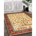 Machine Washable Traditional Mahogany Brown Rug in a Family Room, wshtr118