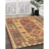 Traditional Sand Brown Persian Rug, tr1190