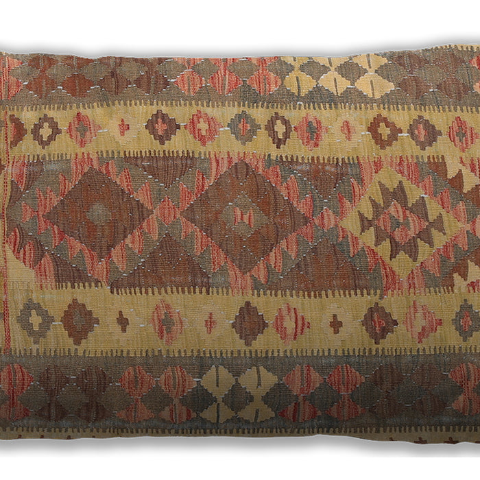 Traditional Classic Rectangular Brown Sand Brown Lumbar Throw Pillow, 13 inch by 19 inch, lbtr1190