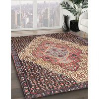 Traditional Reddish Brown Medallion Rug, tr1191