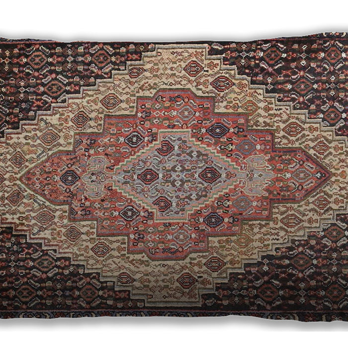 Traditional Classic Rectangular Sepia Brown Lumbar Throw Pillow, 13 inch by 19 inch, lbtr1191