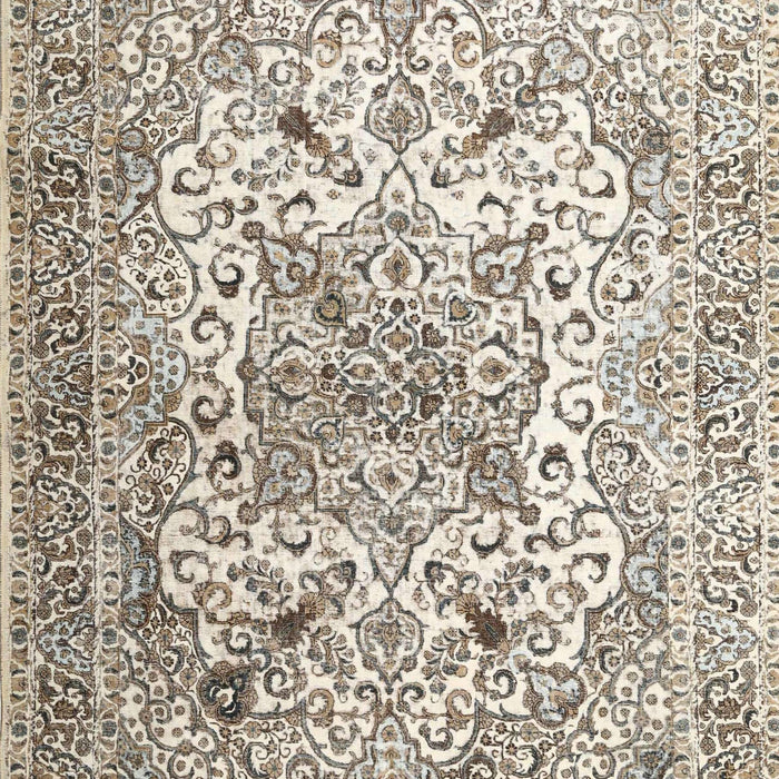 Traditional Army Brown Medallion Rug, tr1192