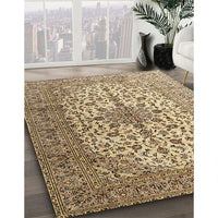 Traditional Sienna Brown Medallion Rug, tr1198