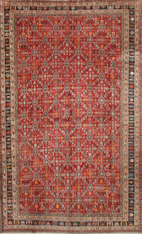 Machine Washable Traditional Orange Brown Rug, wshtr11