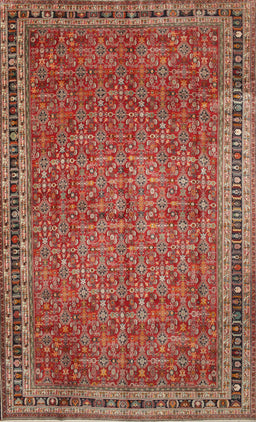 Machine Washable Traditional Orange Brown Rug, wshtr11