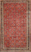 Machine Washable Traditional Orange Brown Rug, wshtr11