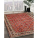 Traditional Orange Brown Persian Rug in Family Room, tr11