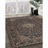 Traditional Charcoal Black Persian Rug, tr1201