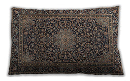 Traditional Classic Rectangular Charcoal Black Lumbar Throw Pillow, 13 inch by 19 inch, lbtr1201