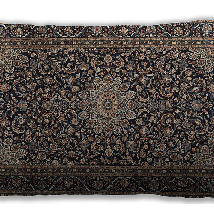Traditional Classic Rectangular Charcoal Black Lumbar Throw Pillow, 13 inch by 19 inch, lbtr1201
