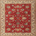 Square Traditional Sand Brown Persian Rug, tr1203