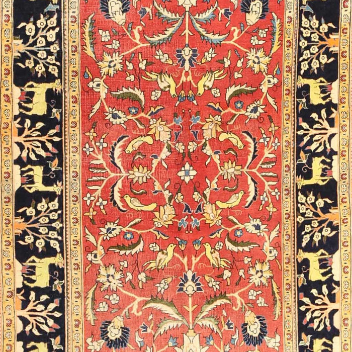 Traditional Fire Brick Red Animal Rug, tr1204