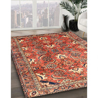 Traditional Sand Brown Persian Rug, tr1206