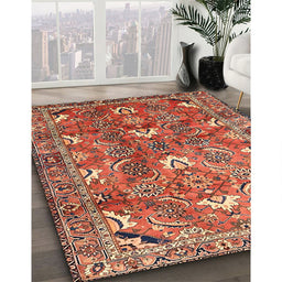 Machine Washable Traditional Sand Brown Rug in a Family Room, wshtr1206