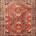 Square Traditional Sand Brown Persian Rug, tr1206