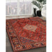 Machine Washable Traditional Tomato Red Rug in a Family Room, wshtr1208