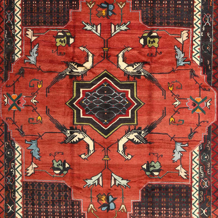 Machine Washable Traditional Sienna Brown Rug, wshtr1209