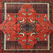 Square Traditional Sienna Brown Persian Rug, tr1209