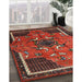 Traditional Sienna Brown Persian Rug in Family Room, tr1209