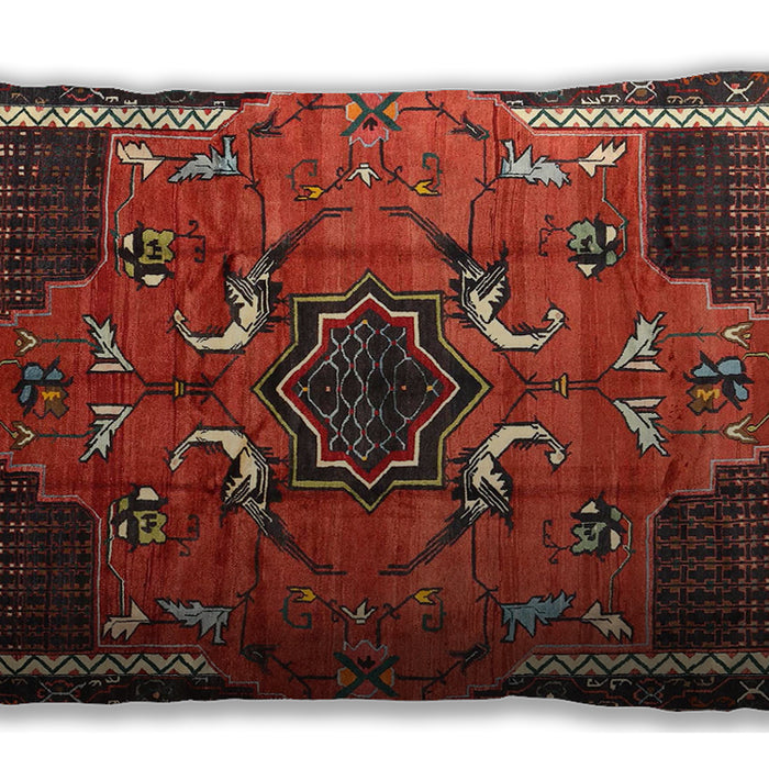 Traditional Classic Rectangular Sienna Brown Lumbar Throw Pillow, 13 inch by 19 inch, lbtr1209