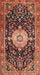 Traditional Saffron Red Medallion Rug, tr1211