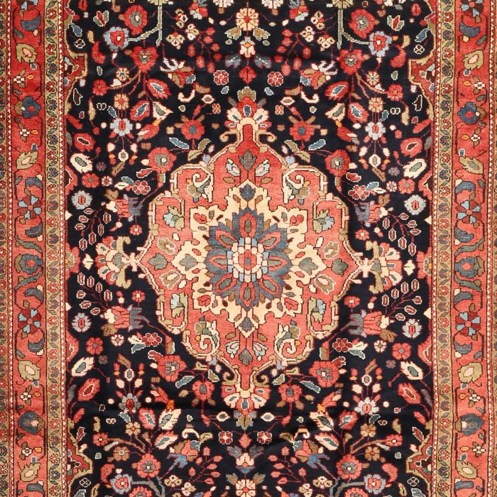 Machine Washable Traditional Saffron Red Rug, wshtr1211