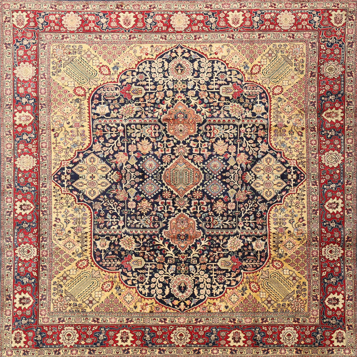 Square Traditional Brown Red Persian Rug, tr1213