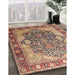 Traditional Brown Red Persian Rug in Family Room, tr1213