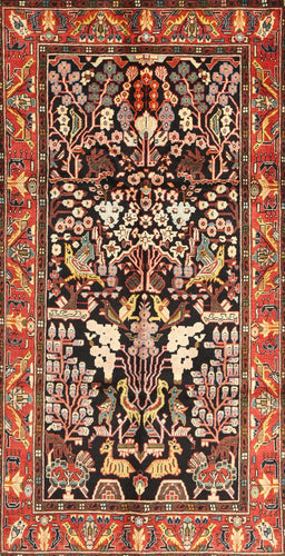 Machine Washable Traditional Saffron Red Rug, wshtr1214