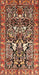 Machine Washable Traditional Saffron Red Rug, wshtr1214